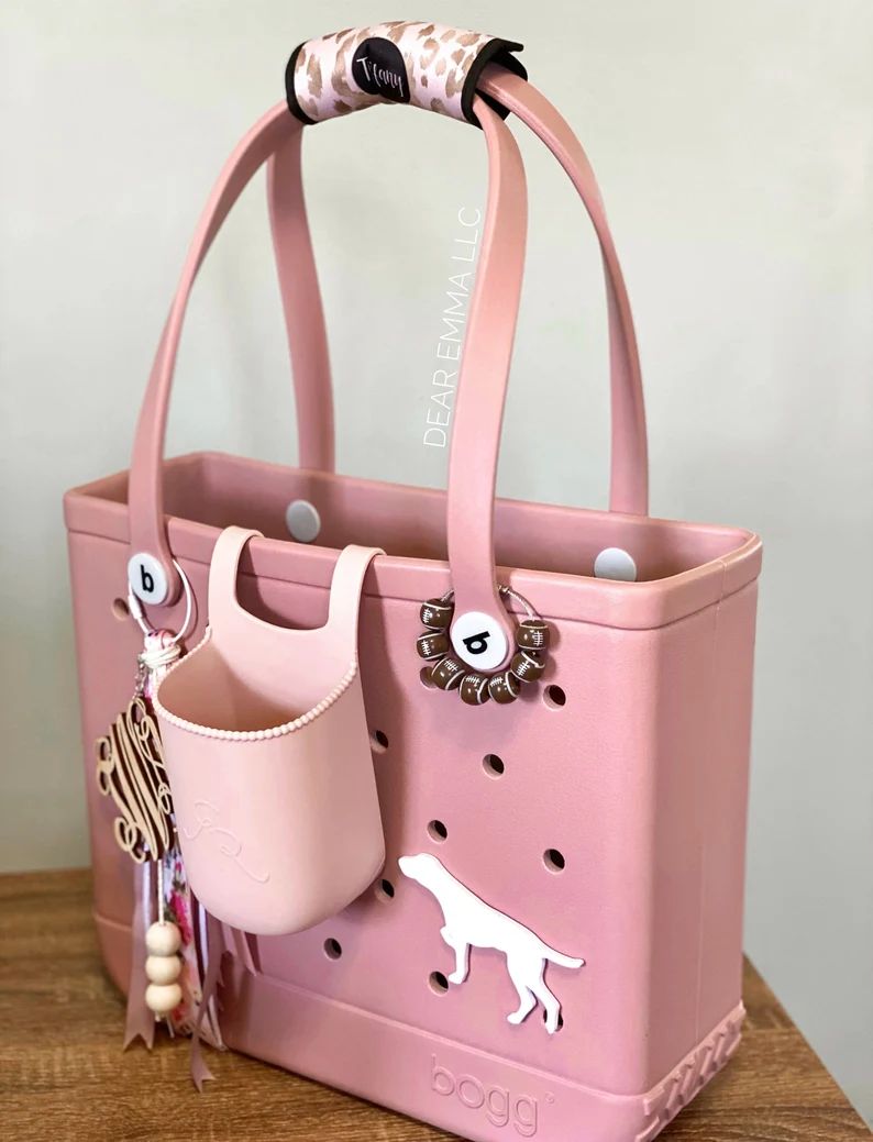 White Bogg Bag Charm Petite Beaded Keychain for Bogg Bag, Simply